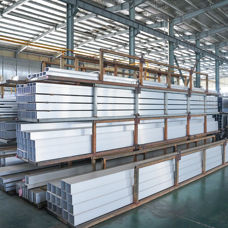 Aluminum square tube extrusion stock